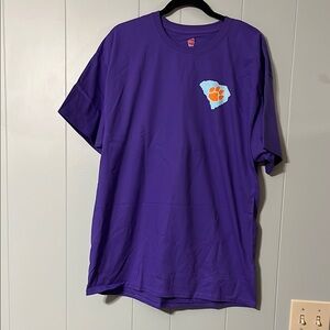 Clemson Purple Short Sleeve Tee Vibrant Cotton Blend New Xl